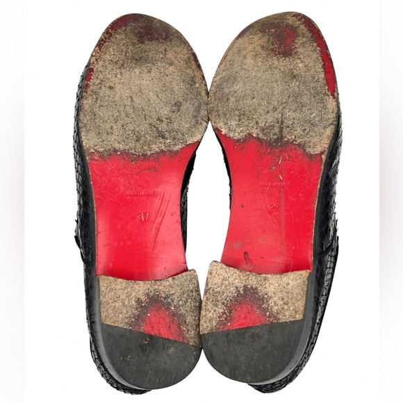 Christian Louboutin Python Black Round Toe Laced Oxford Derby Shoes - Picture 7 of 7